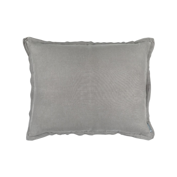 Bloom Standard Double Flange Pillow Light Grey Linen 20x26