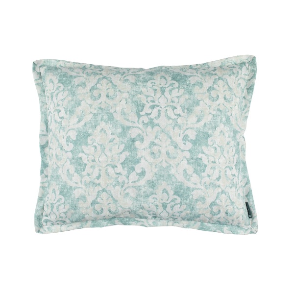 Milan Standard Pillow Spa Faded Damask Venetian Linen 20x26