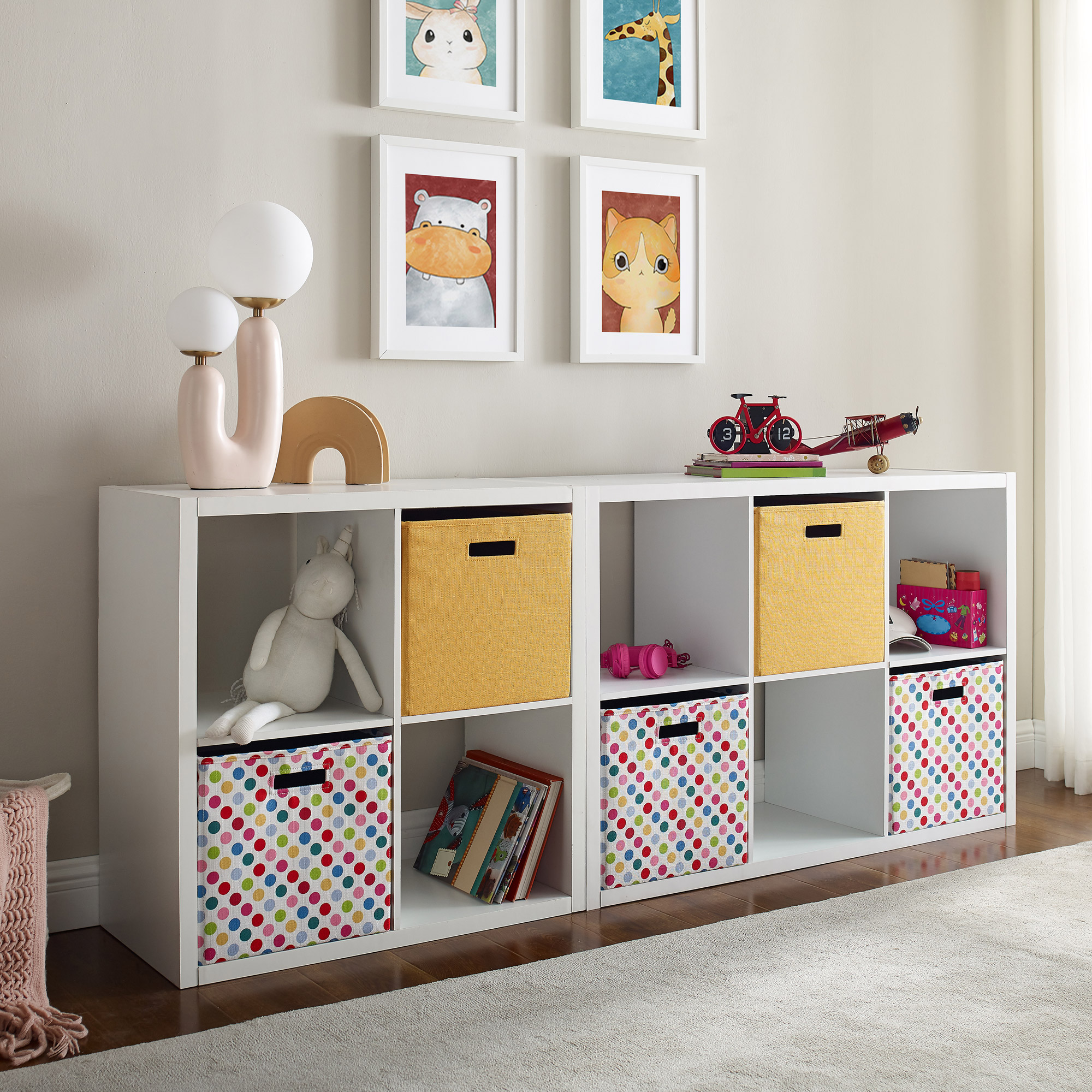 Galli 6 Cubby Storage Cabinet White by Linon