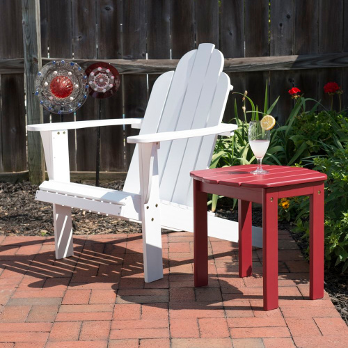 20155RED-01-KD-U Red Adirondack End Table
