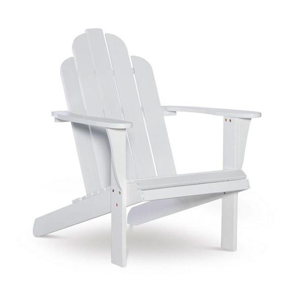 21150WHT-01-KD-U White Adirondack Chair