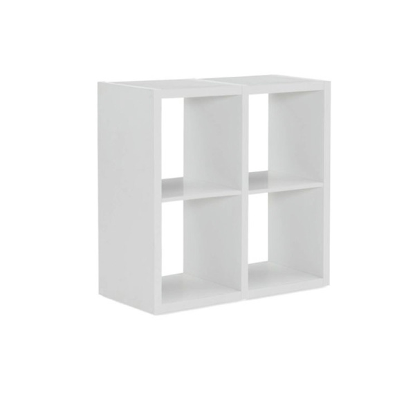 CB201WHT401 Galli 4 Cubby Storage Cabinet White