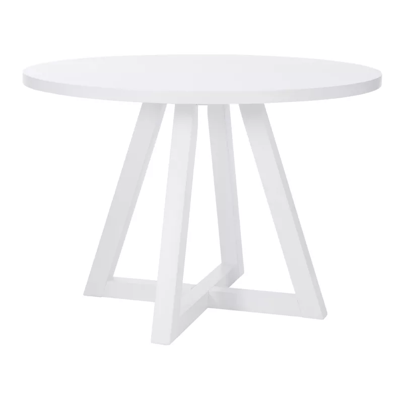 D1015LD23RDTW Mayfair Round Dining Table White