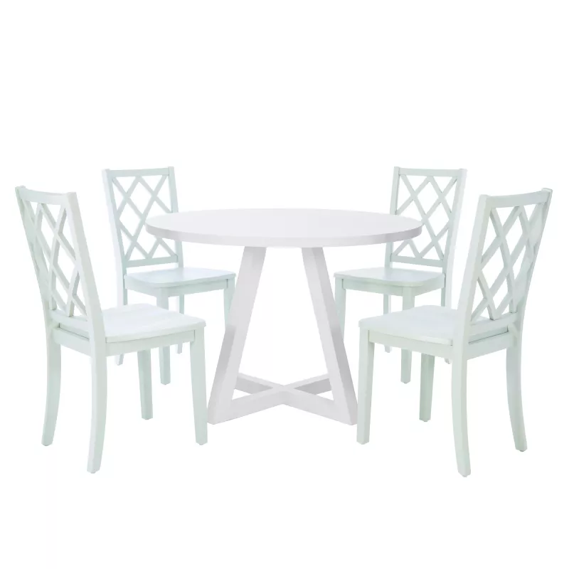 D1015ld23rdtw Mayfair Round Dining Table White 12
