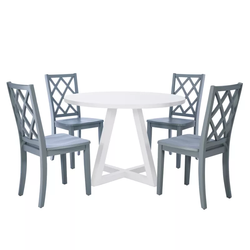 D1015ld23rdtw Mayfair Round Dining Table White 9