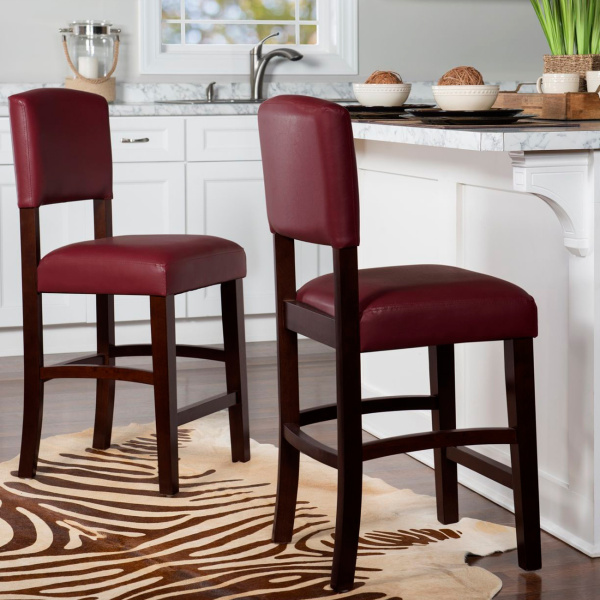 0217RED-01-KD-U Monaco Counter Stool Red 24
