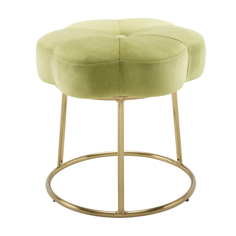 ST006GRN01ASU Seraphina Accent Vanity Stool, Green
