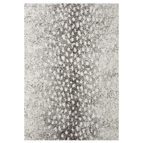 BLISBLS-01GYWH160S Loloi II Bliss Shag Collection Grey / White Rug