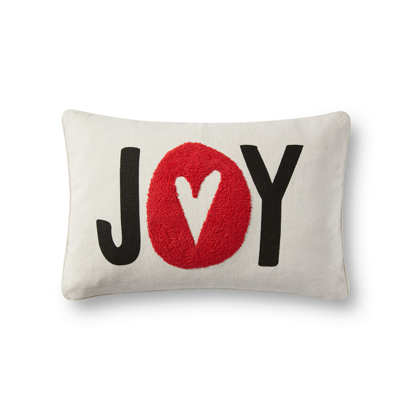 "Joy" Throw Pillow with Poly Fill