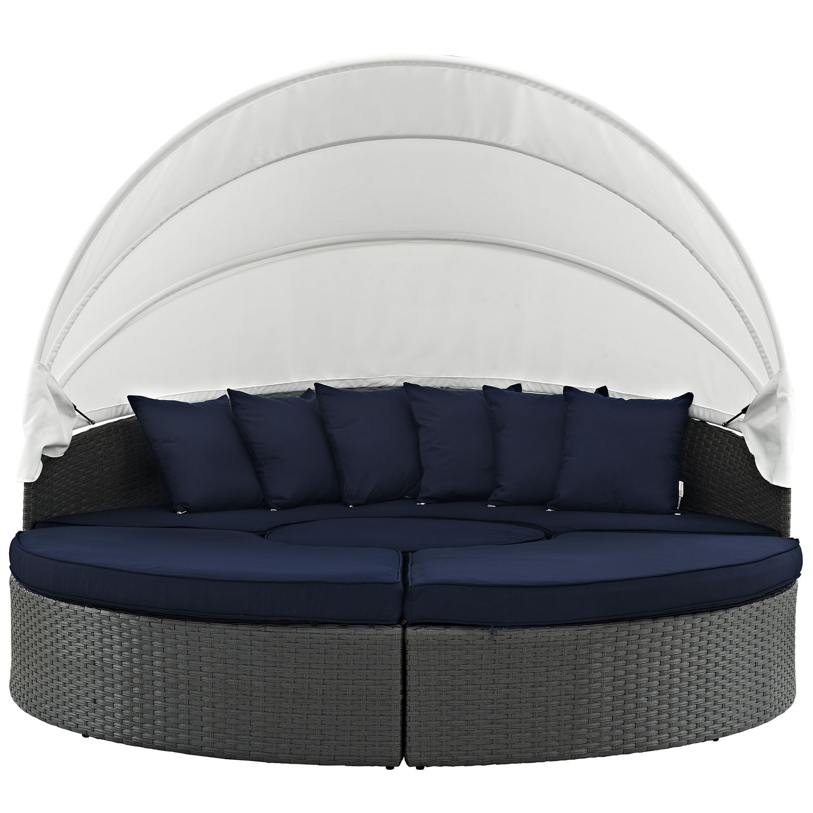 Sojourn Outdoor Patio Sunbrella Daybed In Canvas Navy By Modway