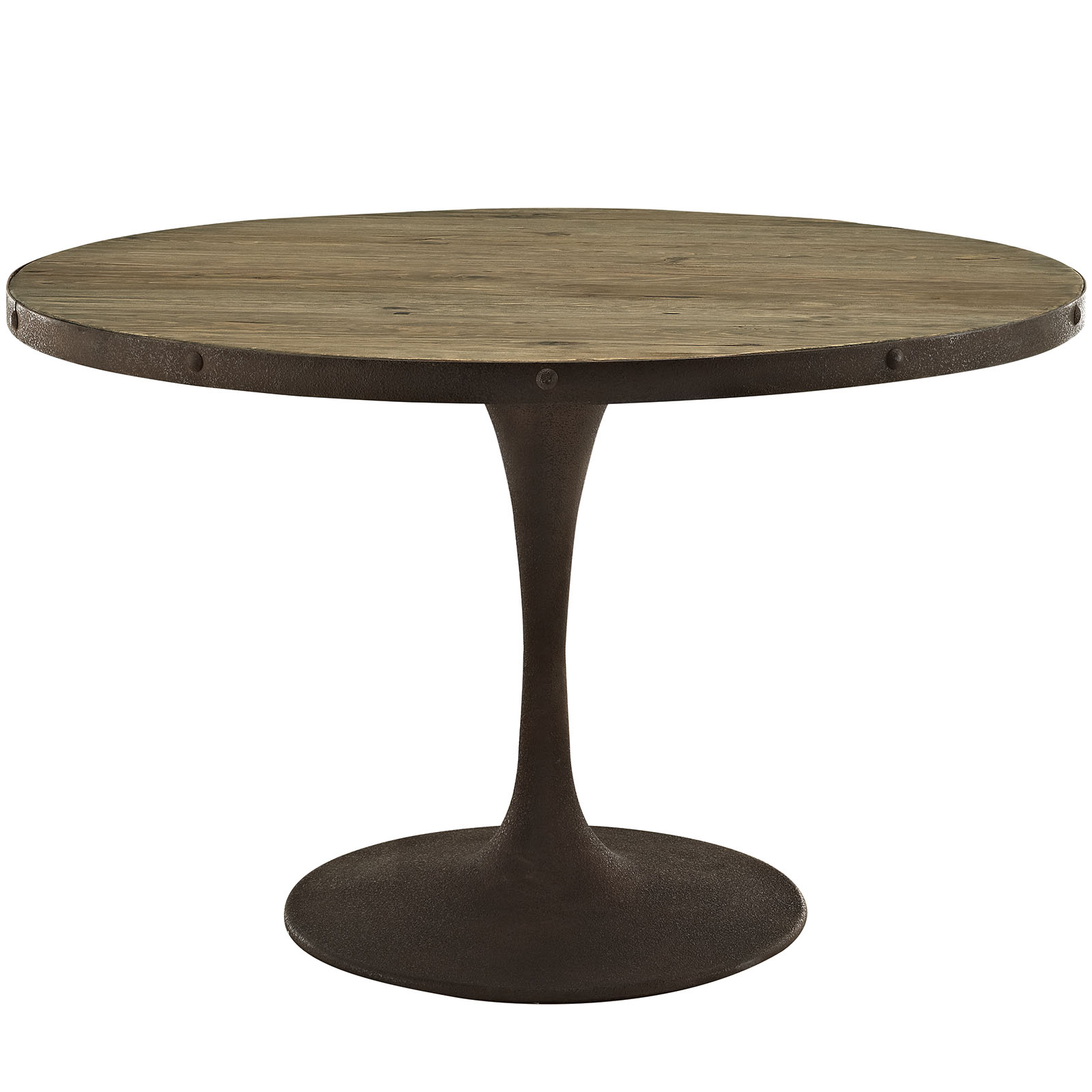 Drive 48" Round Wood Top Dining Table Brown