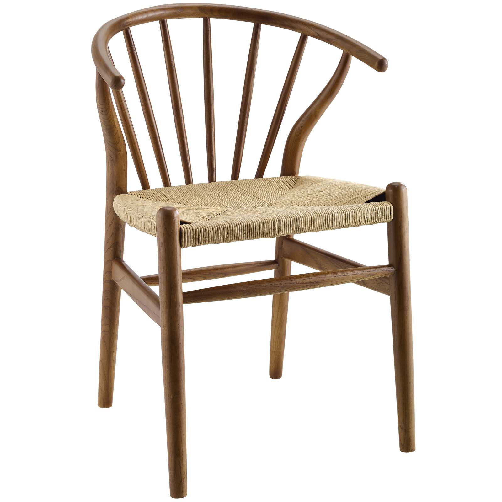 Flourish Spindle Wood Dining Side Chair Walnut