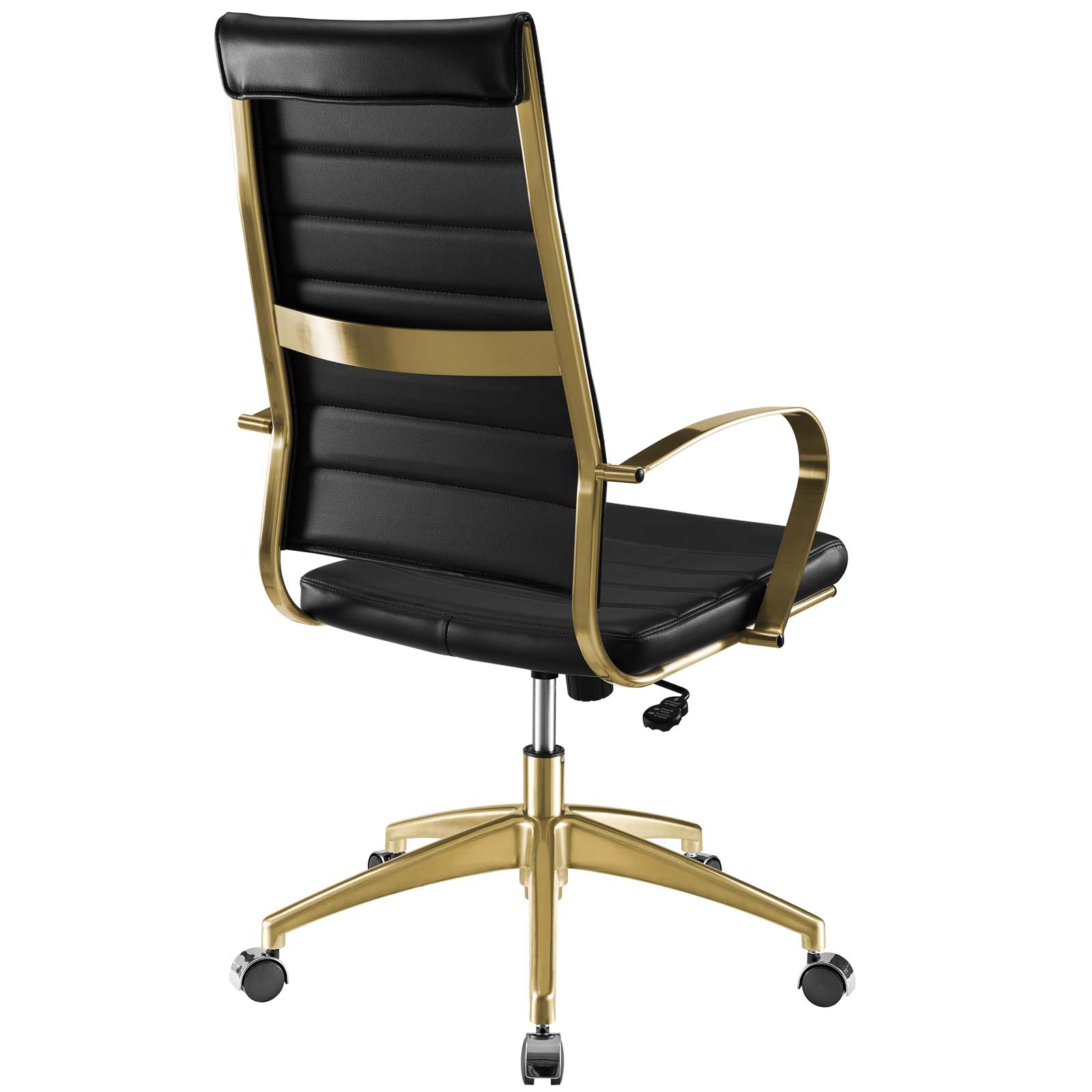 Jive Gold Stainless Steel Highback Office Chair Gold Black