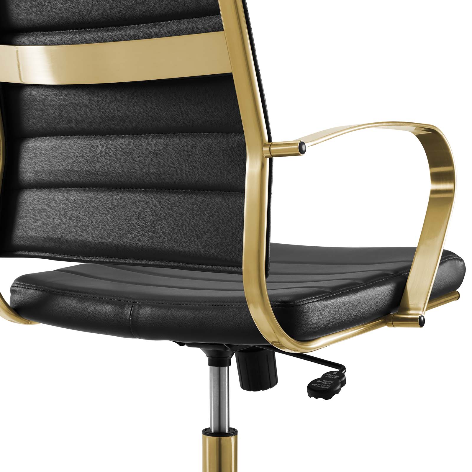 Jive Gold Stainless Steel Highback Office Chair Gold Black