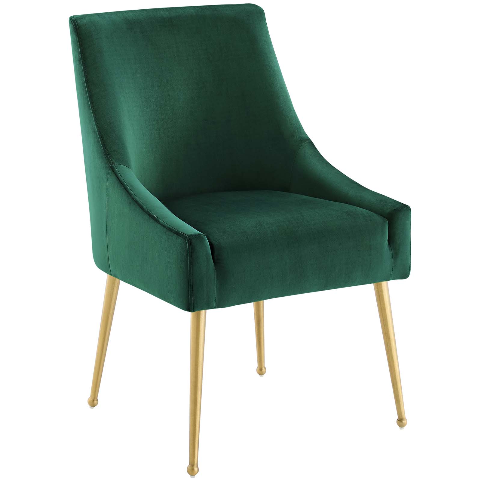 Discern Upholstered Performance Velvet Dining Chair Green