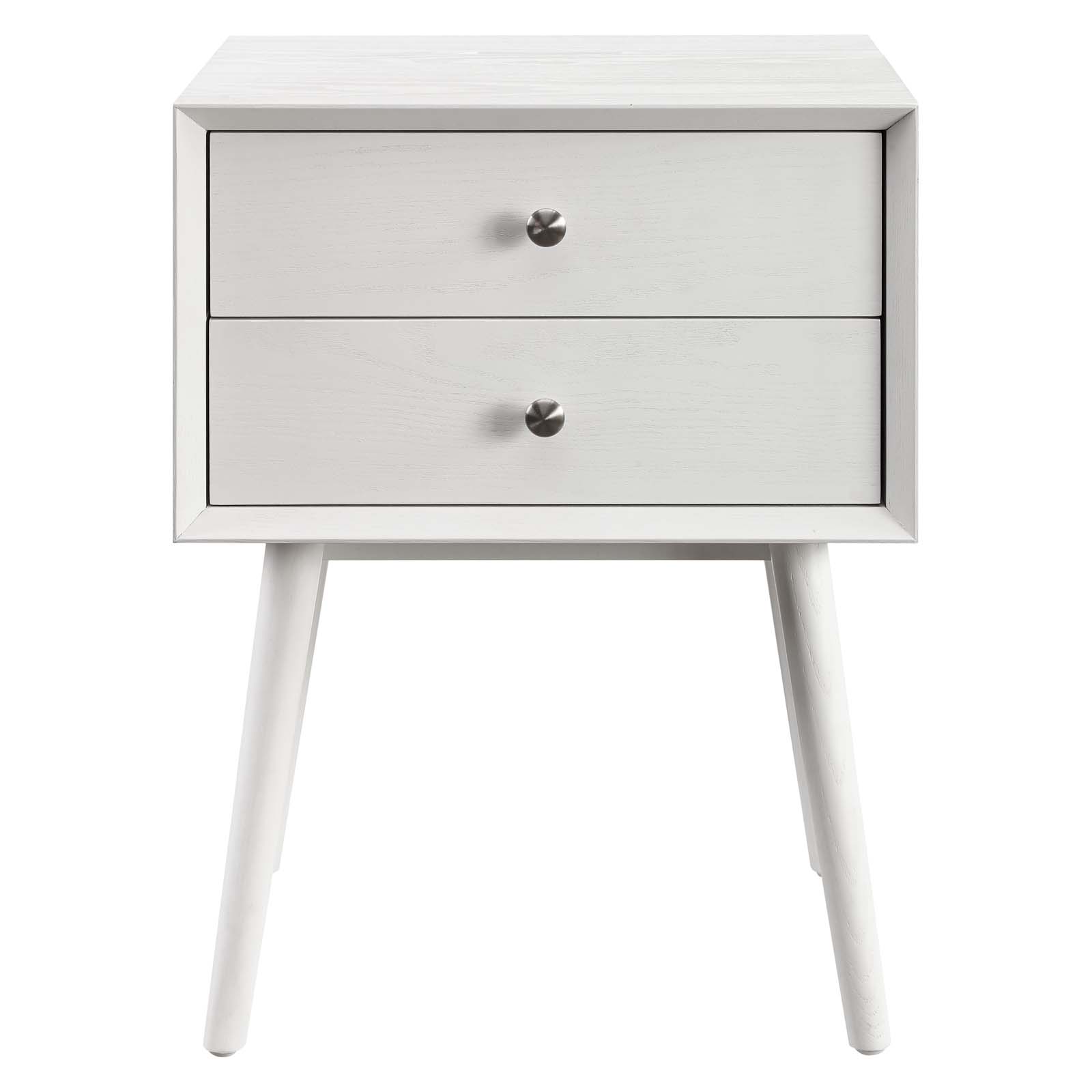 Ember Wood Nightstand White White by Modway