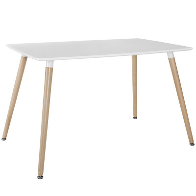 EEI-1056-WHI Field Rectangle Dining Table White