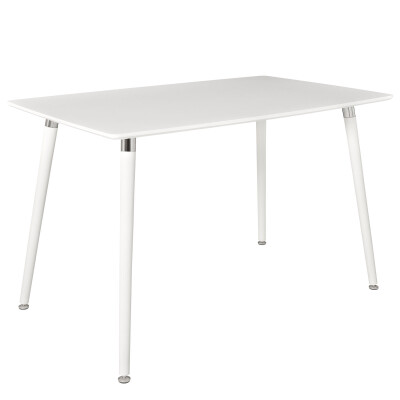EEI-1094-WHI Lode Rectangle Wood Dining Table White