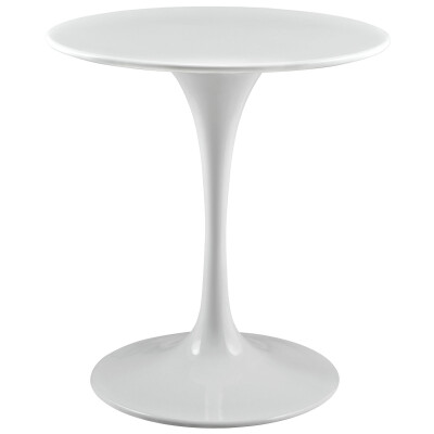 EEI-1115-WHI Lippa 28" Round Wood Top Dining Table White