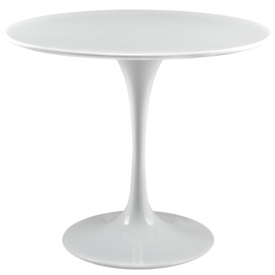 EEI-1116-WHI Lippa 36" Round Wood Top Dining Table White