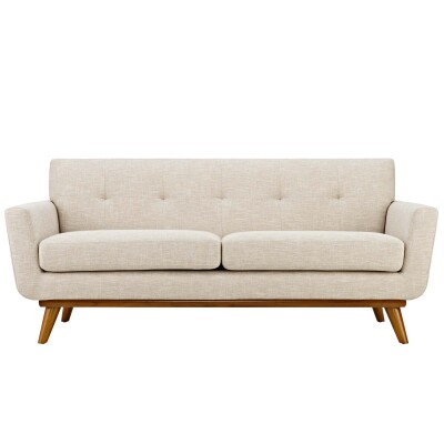 EEI-1179-BEI Engage Upholstered Fabric Loveseat Beige