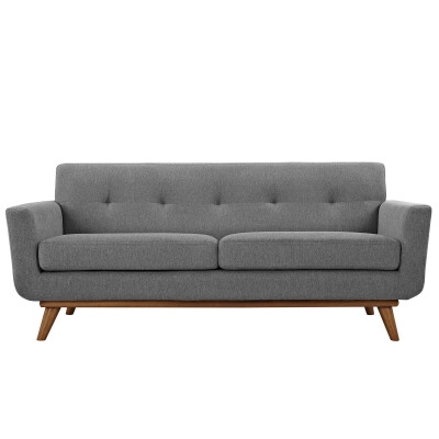EEI-1179-GRY Engage Upholstered Fabric Loveseat Expectation Gray