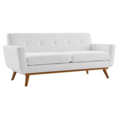 EEI-1179-WHI Engage Upholstered Fabric Loveseat White