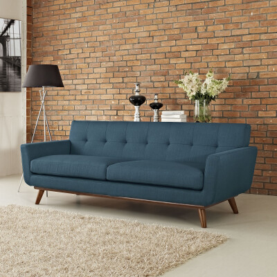 EEI-1180-AZU Engage Upholstered Fabric Sofa Azure