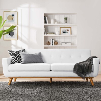 EEI-1180-WHI Engage Upholstered Fabric Sofa White