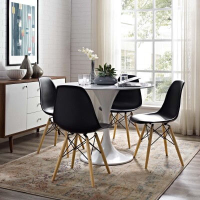 EEI-1316-BLK Pyramid Dining Side Chairs (Set of 4) Black