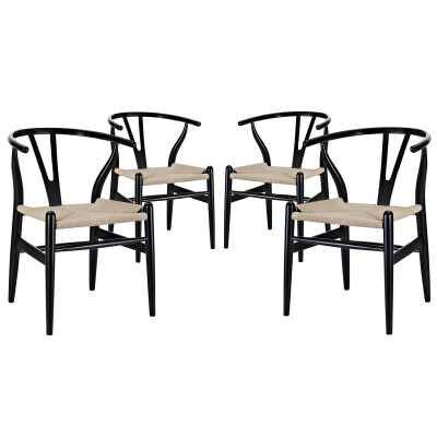 EEI-1320-BLK Amish Dining Armchair (Set of 4) Black