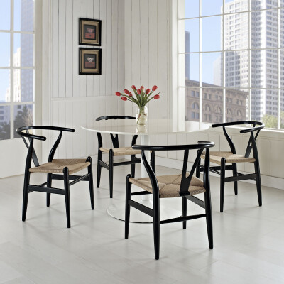 EEI-1320-BLK Amish Dining Armchair (Set of 4) Black