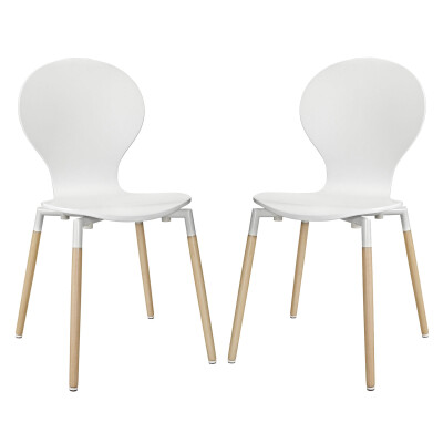 EEI-1368-WHI Path Dining Chair (Set of 2) White