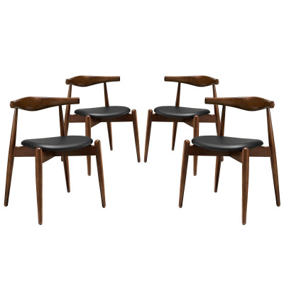 EEI-1378-DWL-BLK Stalwart Dining Side Chairs (Set of 4)