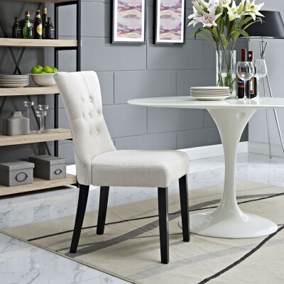 EEI-1380-BEI Silhouette Dining Side Chair Beige