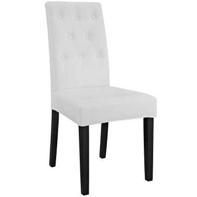 EEI-1382-WHI Confer Dining Vinyl Side Chair White