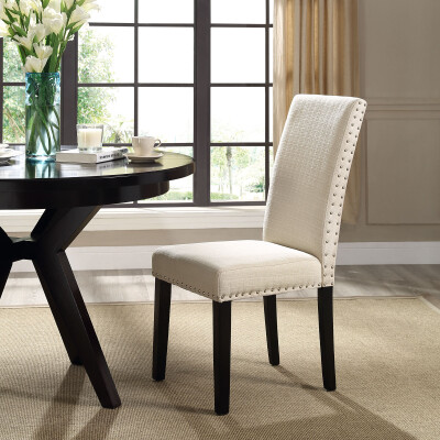 EEI-1384-BEI Parcel Dining Fabric Side Chair Beige