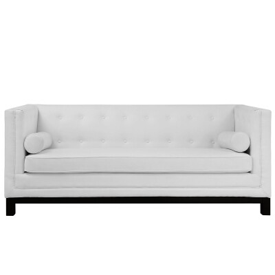EEI-1421-WHI Imperial Bonded Leather Sofa White