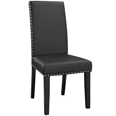 EEI-1491-BLK Parcel Dining Vinyl Side Chair Black
