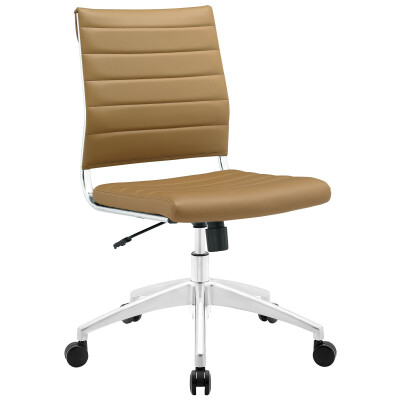 EEI-1525-TAN Jive Armless Mid Back Office Chair Tan