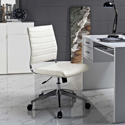 EEI-1525-WHI Jive Armless Mid Back Office Chair White
