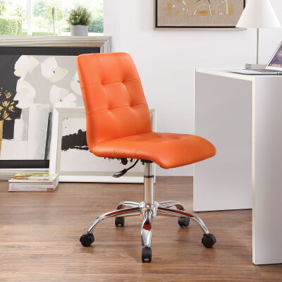 EEI-1533-ORA Prim Armless Mid Back Office Chair Orange