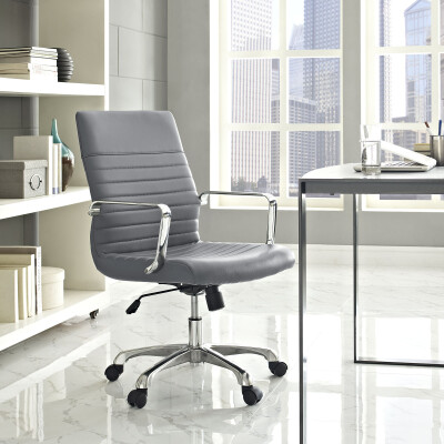 EEI-1534-GRY Finesse Mid Back Office Chair Gray