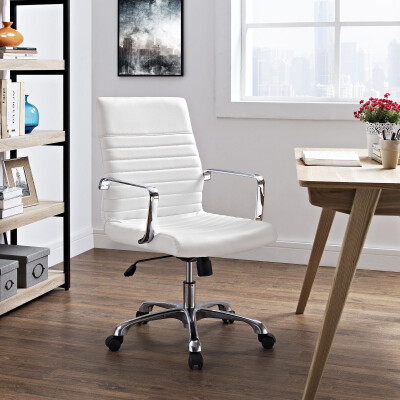 EEI-1534-WHI Finesse Mid Back Office Chair White