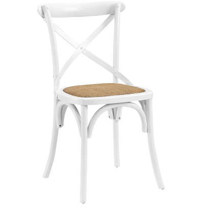 EEI-1541-WHI Gear Dining Side Chair White