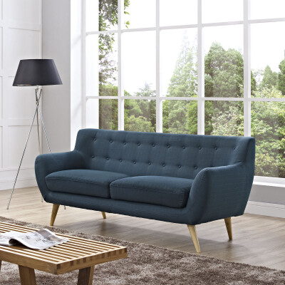 EEI-1633-AZU Remark Upholstered Fabric Sofa Azure