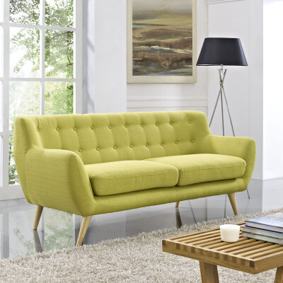 EEI-1633-WHE Remark Upholstered Fabric Sofa Wheatgrass