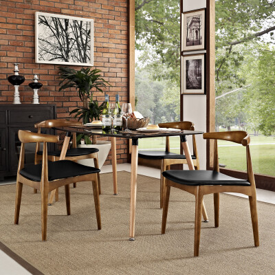 EEI-1682-BLK Tracy Dining Chairs Wood (Set of 4) Black