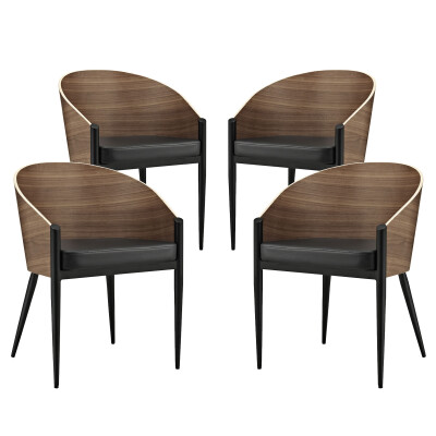 EEI-1683-WAL Cooper Dining Chairs (Set of 4) Walnut