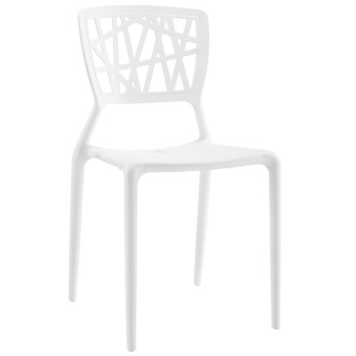EEI-1706-WHI Astro Dining Side Chair White